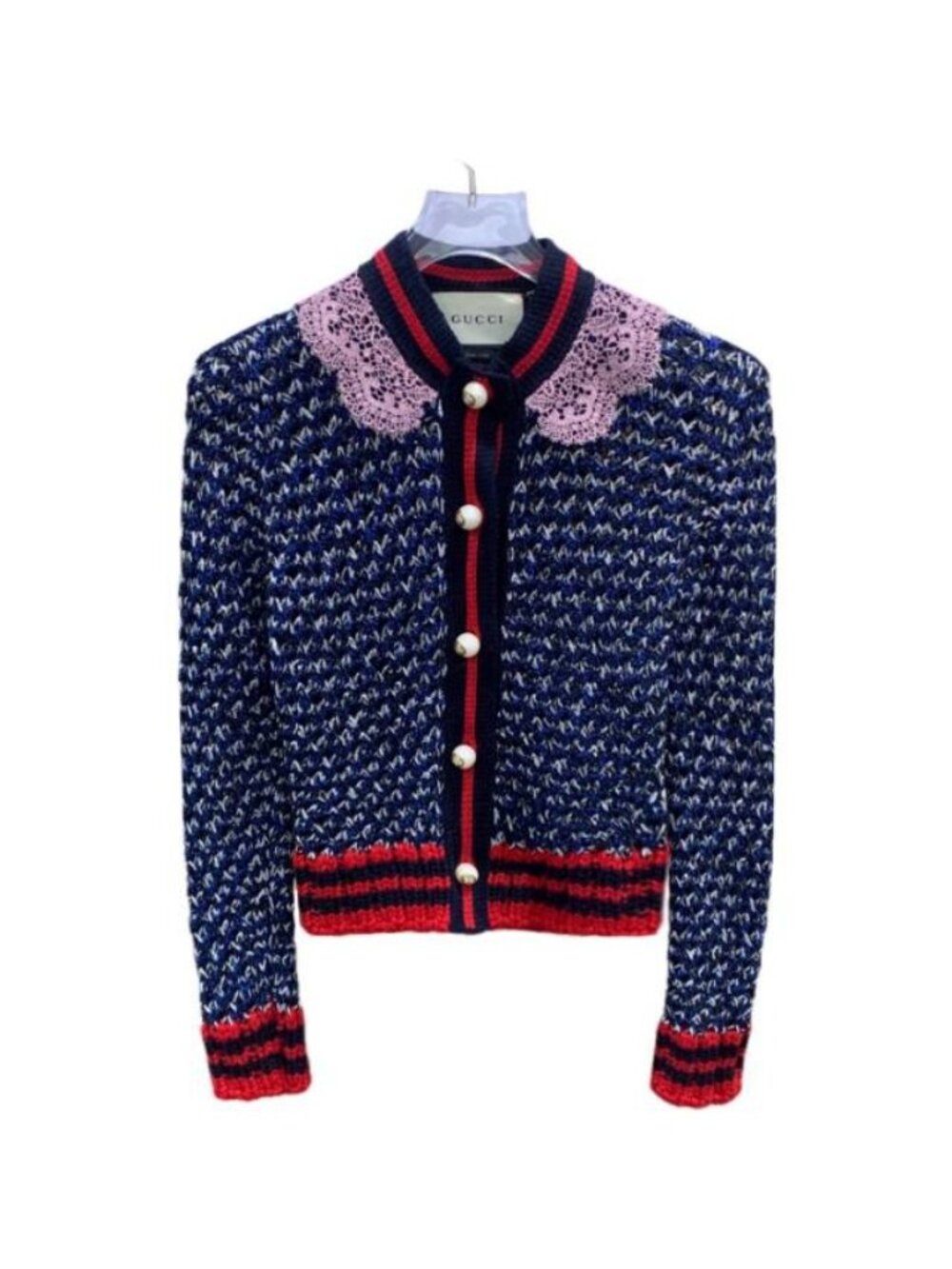 Gucci Navy Cotton Cardigan